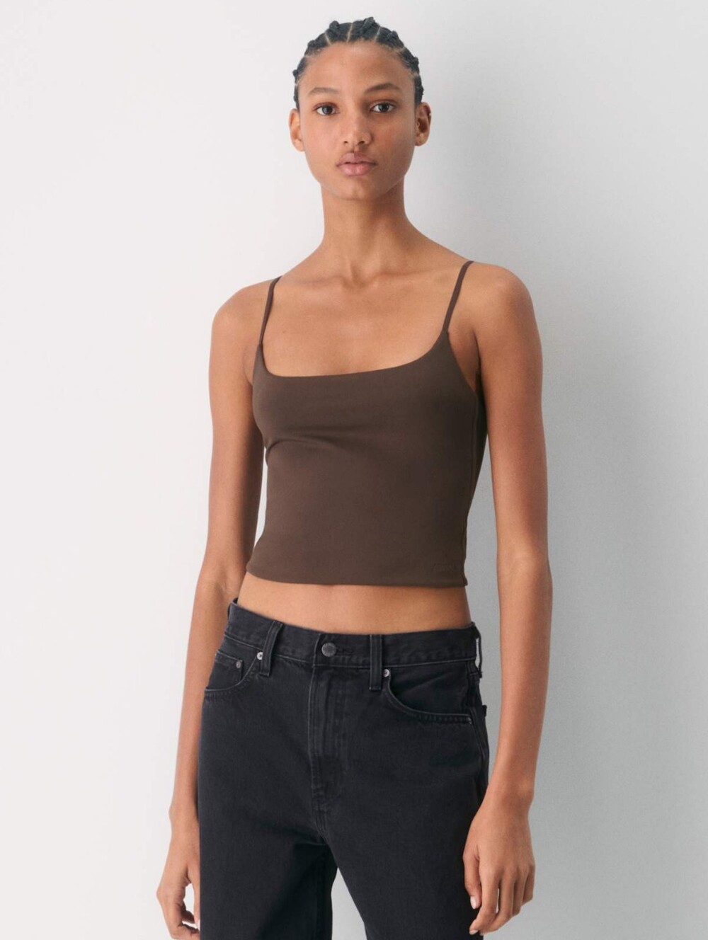 Like New! Aritzia Original Contour Presence Waist Cami Tank, Mocha